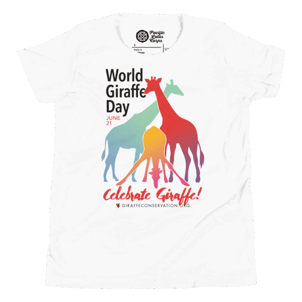 'Celebrate Giraffe!' official World Giraffe Day 2025 youth tee